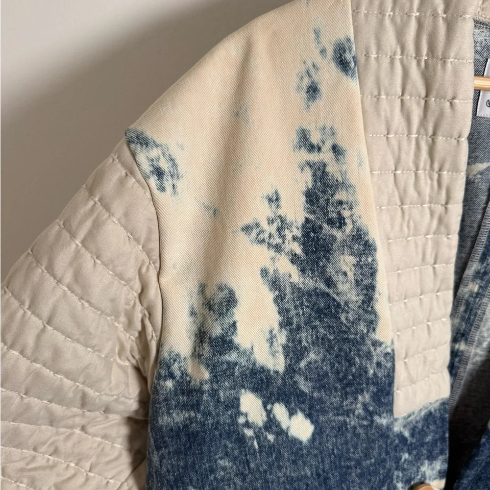 Custom Kimono Style Acid Wash Bleached Jean Denim Jacket - Picture 7 of 12